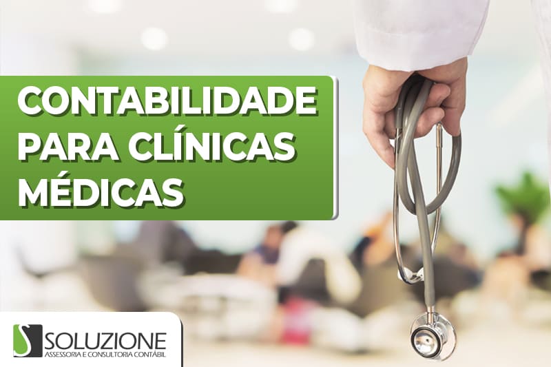 Contabilidade para clínicas médicas - imagem de médico com estetoscópio na sala de espera da clínica médica