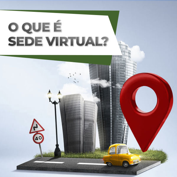 Sede virtual - imagem de carro e prédios em endereço fiscal de coworking copiar