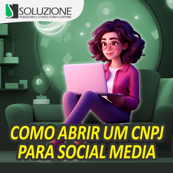 Como abrir um CNPJ para Social Media - imagem de gestora de médias sociais com notebook 3D