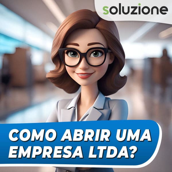 Como abrir uma empresa ltda - imagem 3d de mulher empresária feliz após abrir um sociedade limitada