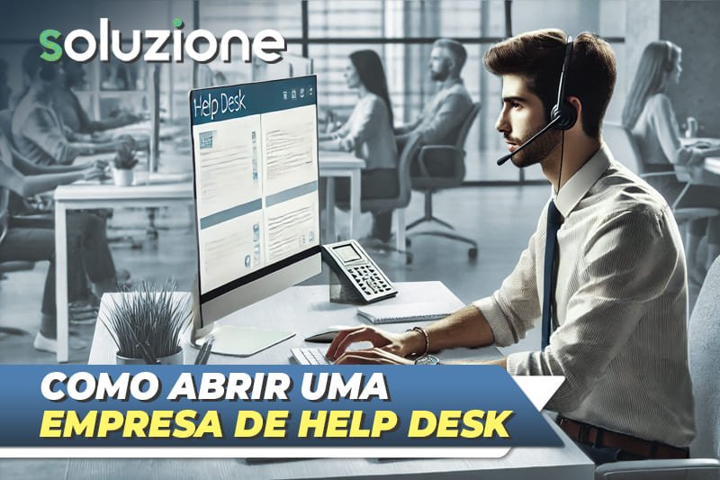 Como abrir uma empresa de Help Desk - Imagem de analista de help desk usando o pc
