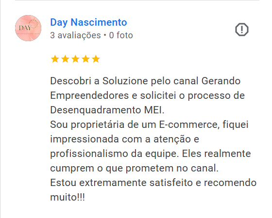 Depoimento Soluzione Escritório de Contabilidade - Cliente Day Nascimento