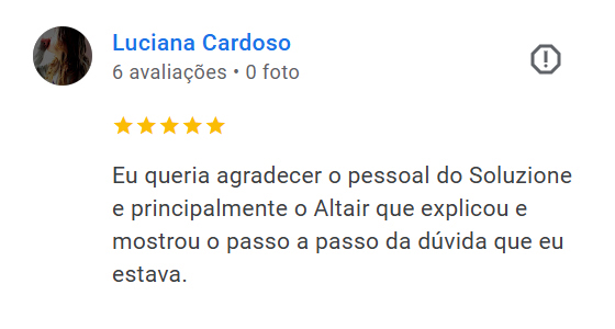 Depoimento Soluzione Escritório de Contabilidade - Cliente Luciana Cardoso